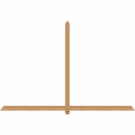 Ekena Millwork Eugene Smooth Timber Gable Bracket, Western Red Cedar, 108"W x 72"H x 3 1/2"D x 3 1/2"F, 16/12 Pitch GBW108X72X0404EUG00SWR